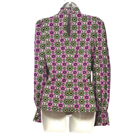 INC International Concepts Printed Ruffled Top, Bev Floral, Sz. S - Picture 4 of 12